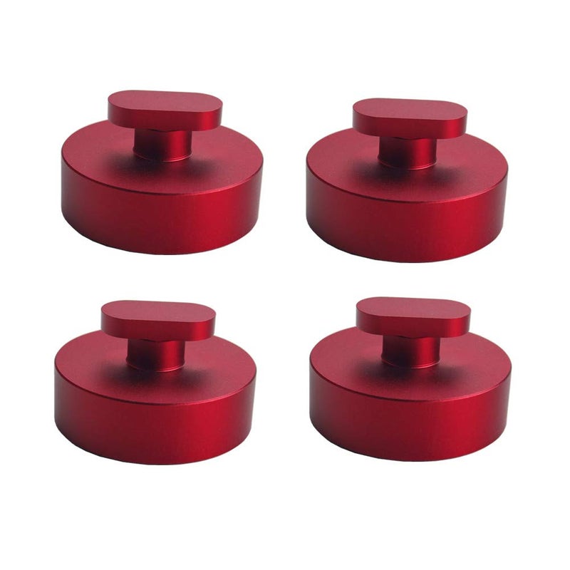 JGR Billet Aluminum Jacking Lift Pad Jack Pads Lift Pucks for Corvette C5 C6 Z06 (Red) - Image 2